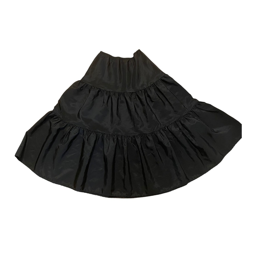 Vassarette Vintage Tiered Slip Skirt Petticoat Nylon Taffeta Med USA Made